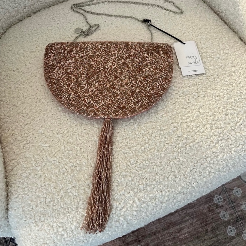 NWT Anthropologie x From St Xavier Beaded Clutch